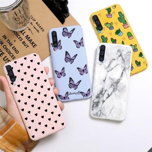 Case For Samsung Galaxy A50 A30S A50S 6.4inch Back Cover Silicone Phone Fundas Flower Cartoon Cactus Coque Avocadol Cow Soft TPU