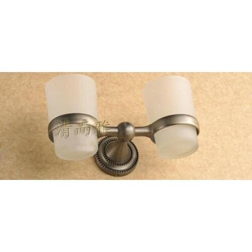 Clean and elegant bathroom offers a full cup holder European antique copper bathroom accessories 311R