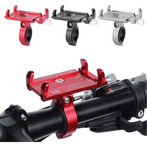 Bicycle Phone Holder Bike Handlebar Scooter Aluminum Alloy Clip Stand GPS Bicycle Mount Bracket for 3.5-6.2inch Smartphone