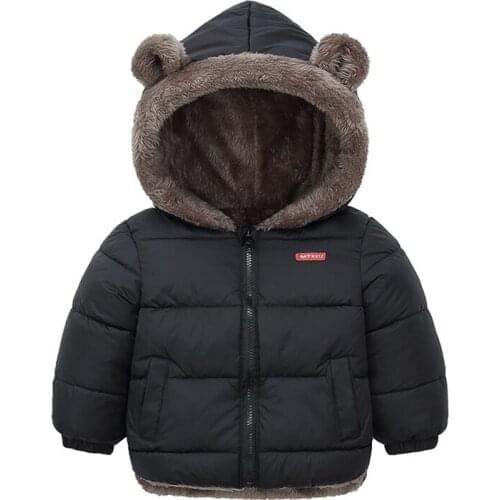 Winter Kids Jackets for Baby Boys Thick Coats Girls Warm Hooded Velvet Jacket Children Outerwear 1-6 Years Toddler Girl Snowsuit