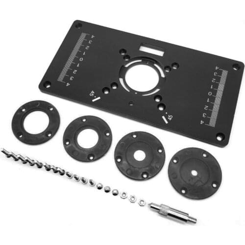 Alloy Router Table Insert Plate Woodworking Benches Table Saw For Multifunct Wood Plate Machine Engraving 4 Ring Tool Flip Board