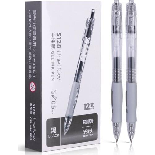 2pcs 0.5mm Gel Pen with Refills for Sign Pen Pens 0.5MM Black Ink Smooth Rotating Low-key Elegant for Business Writing Supplies