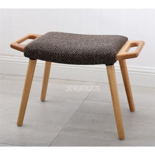 Hot Minimalist Modern Design Solid Oak Wood Low Stool Shoes Changing Stool Ottomans Footstool Living Room Wooden Leisure Stool