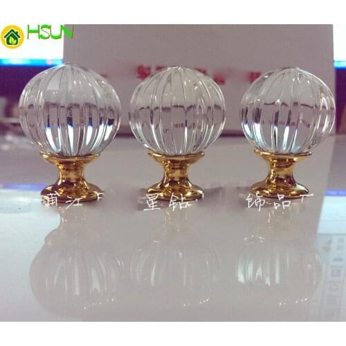 Crystal pumpkin ball handle single hole shaped crystal handle wardrobe cabinet ball doorknob