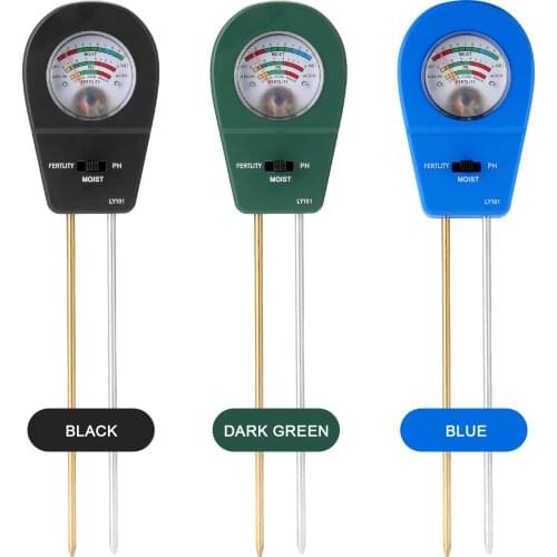 Soil Moisture/Soil Fertility/Soil PH 3-in-1 Soil PH Meter Soil Detector PH Tester Garden Flowers Soil Moisture Sensors
