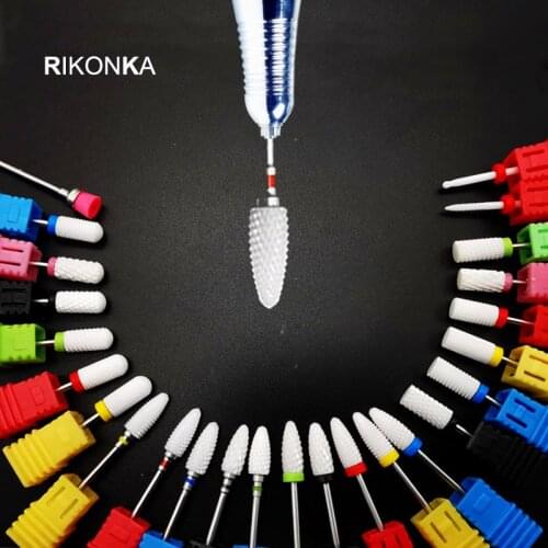 Ceramic Carbide milling cutter for removing gel varnish Electric Drill Machine For Manicure Pedicure Tool Accessories