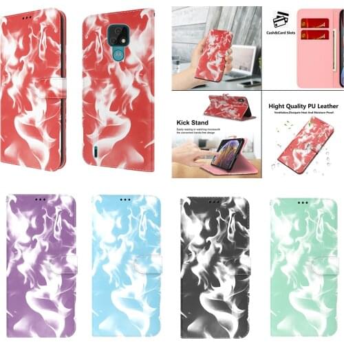 Leather Flip Phone Case For Motorola Moto E7 Power G30 G10 G Play G9 G8 G7 Cover Wallet Painted Book Shockproof Capa Shell Coque