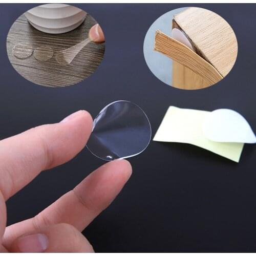 Round Strong Double Sided Tape Acrylic Adhesive Film Sticker Adhesive Clear No Trace Seamless Invisible Decorative