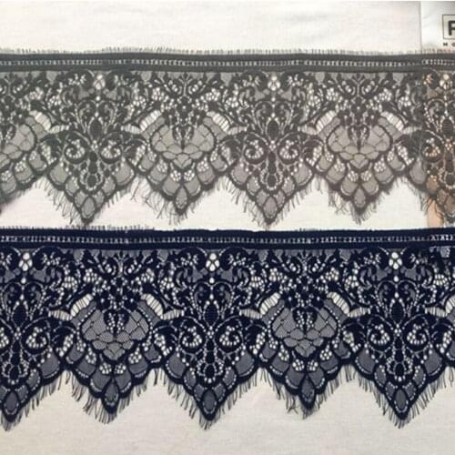 3m 20cm width eyelash lace trim lace Fabric Flower DIY Crafts Wedding Dress Clothing Lngeire lace material Handmade