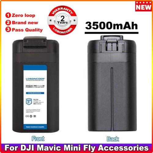 LOSONCOER 0 Cycle 100% New 3500mAh For DJI Mavic Mini Drone Battery 30 minutes flight time +Two-Way Battery