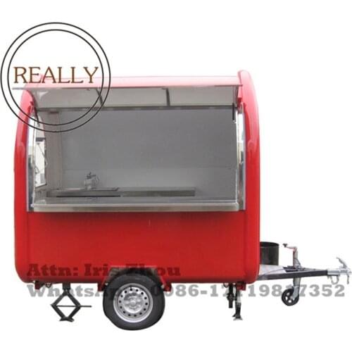Multiple Colour Food Trailer Mobile kitchen Food Truck Ice Cream Hot Dog Coffee Cart for Sale Can be Customized