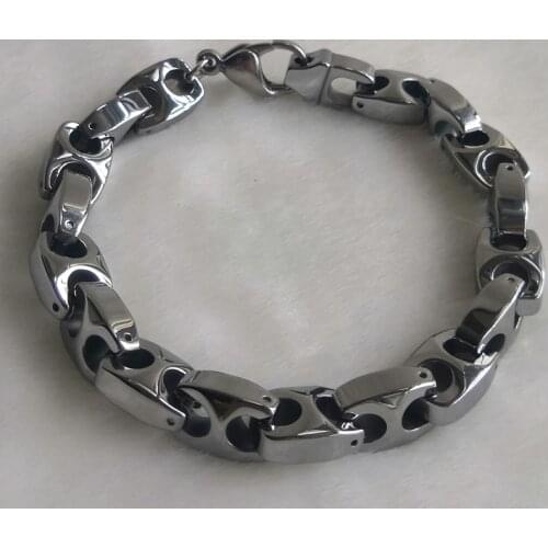 10mm width men classic bike chain men jewelry hi-tech tungsten bracelet