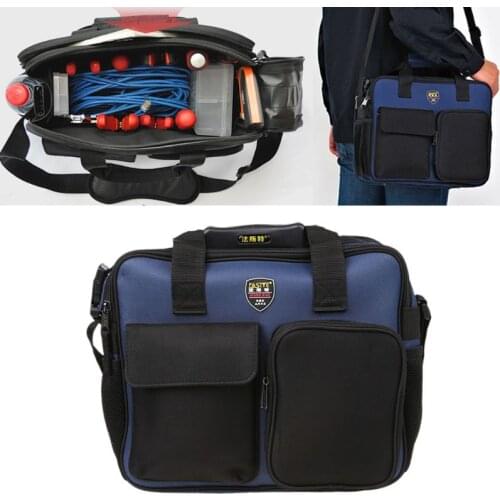 600D Repair Tool Kit Shoulder Bag Portable Handbag Storage Case Pouch Organizer With Reflective Strip For Worker Gardening