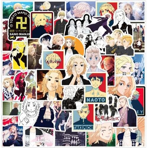 10/30/50pcs/Set Tokyo Revengers Anime Stickers For Motorcycle Notebook Computer Car DIY Childrens Toy Decal Guitar Refrigerator