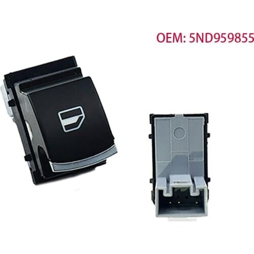 New High Quality Chrome single Window Switch For VW CC TIGUAN PASSAT B6 GOLF JETTA MK5 MK6 Eos Touarge 5ND 959 855 / 5ND959855
