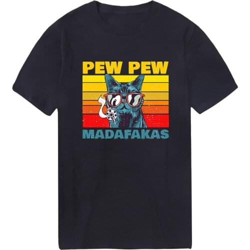Pew Madafakas Streetwear Mens T Shirts Cotton New Tshirts Funny Clothing Tees Tops Male Military Punk Style Camiseta Homme