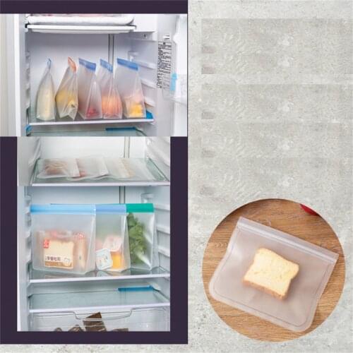 PEVA Food Storage Containers Leakproof Containers Reusable Stand Up Zip Shut Bag Cup Fresh Bag Food Storage Bag Fresh Wrap