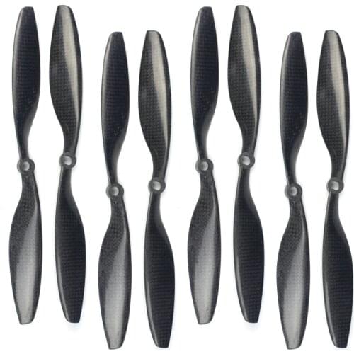 4 Pairs 10x4.5 3K Carbon Fiber Propeller CW CCW 1045 Props Cons For DJI Quadcopter Hexacopter UFO