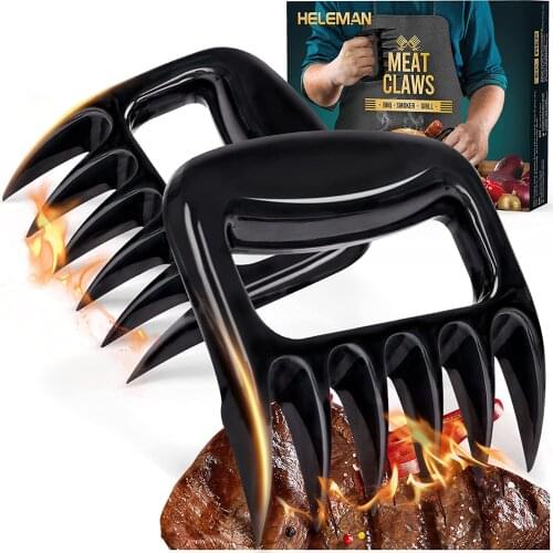 BBQ Meat Claws Handle Shred Cut Meats Splitter Essential For BBQ Pork Ultra Sharp Blades Separator Heat Resistant Meat Shredder