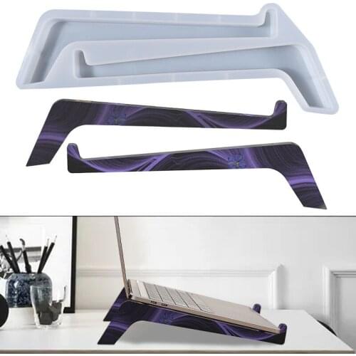 Manual Computer Stand Silicone Mold DIY Desktop Cooling Frame Crystal Epoxy Resin Molds Computer Storage Shelf Handmade Mould