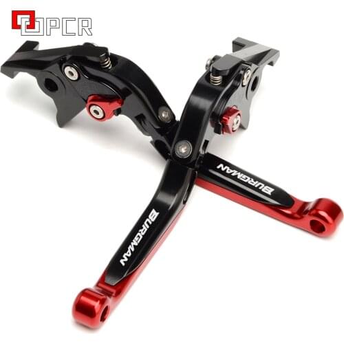 With LOGO Burgman CNC Clutch Brake Levers For Suzuki Burgman 650 2013-2018 2016 2017