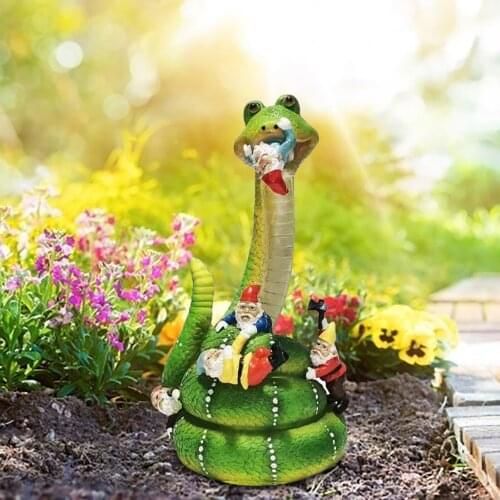 Snake Statues Figurine For Garden Mischievous Gnome Decor Mischievous Eating Gnomes Figurine Yard Art Resin Figurine Decor Hot