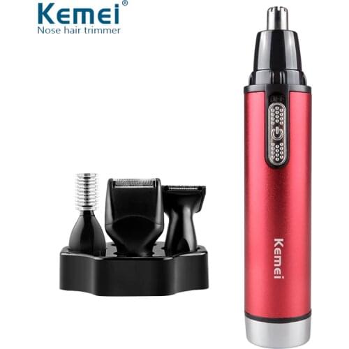 Kemei KM-6620 4 in 1 Battery Ear Hair And Nose Trimmer Men Trimer For Sideburns Hair Cut Eyebrow Trimmer For Women And Men