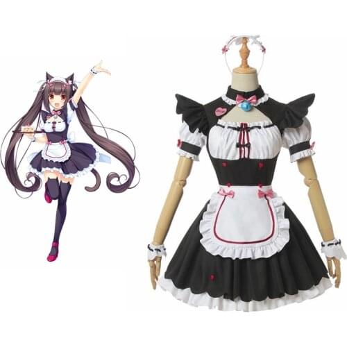 Unisex Anime Cos NEKOPARA chocolat Cosplay Costumes The maid outfit Dress Uniform