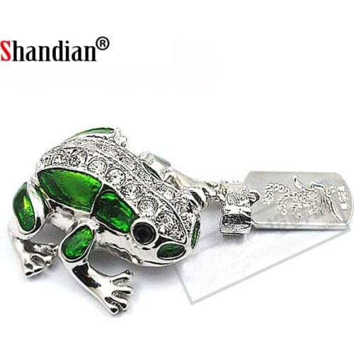 SHANDIAN Crystal frog shape usb flash drive 64GB pen drive 32GB 16GB 8GB 4GB u disk pendrive u disk memory flash drive