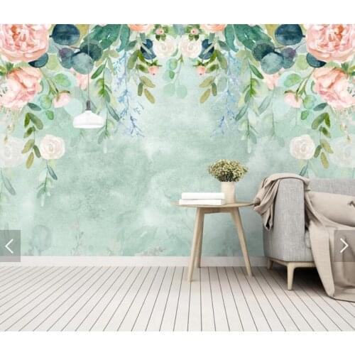 Watercolor Flower Leaf Wallpaper ELK Wall Mural 3D Photo Wall Paper for Living Room Bedroom TV Background Wall Covering Paper