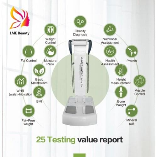 High technology body composition analyzer/body composition analyzer with printer for salon clininc home use