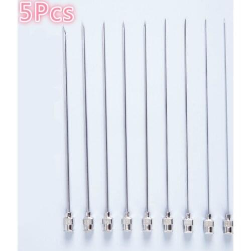 0.5x100mm Stainless Steel Syringe Dispensing Needle Dispensing Needles 5 pcs / bag