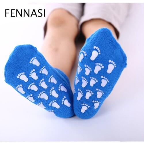 FENNASI 10 pairs socks Candy color kids socks Cartoon Cute Children Non-slip Breathable Socks 7 colors For 1-12Y