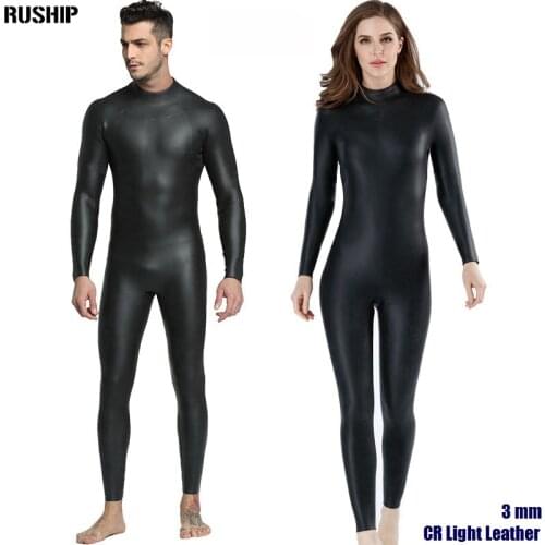 3mm Triathlon CR Light Leath Wetsuit Super elastic Keep warm Inside Swimsuit Smooth neoprene Diving suit soft leather fabric