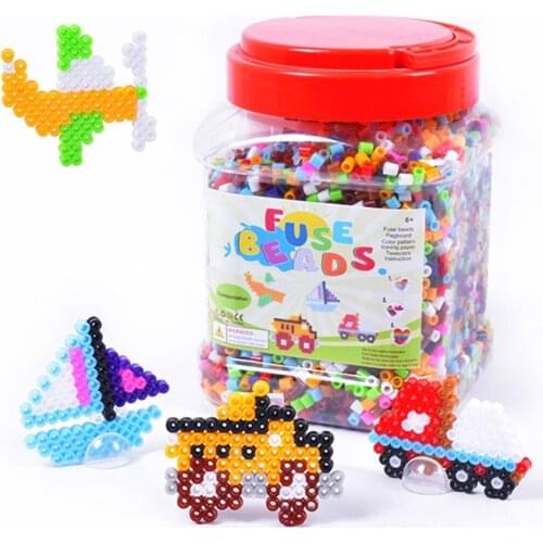 JINLETONG 8100pcs/barrel Hama Beads 5mm Set Educational Toys Fuse Beads 5mm Colorful DIY Beads for Kid 3d Puzzle Toys
