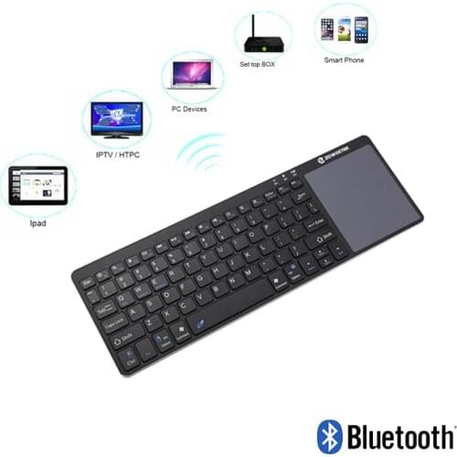 Bluetooth Keyboard Zoweetek K12BT-1 Mini Wireless Hebrew Spanish Language Touchpad Remote Control For PC Android TV Box Iptv