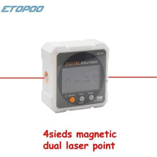 Digital Protractor Laser USB Inclinometer 360 Level Angel Finder High Precision Goniometer Magnet Tilt Measuring Tools