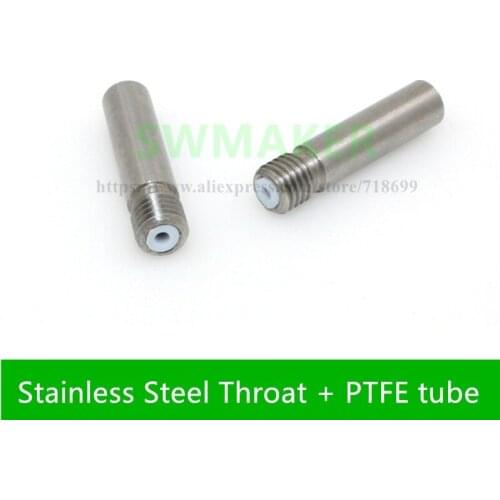CTC MK10 stainless steel throat +PTFE tube thermal barrel for 3D printer 1.75mm filament