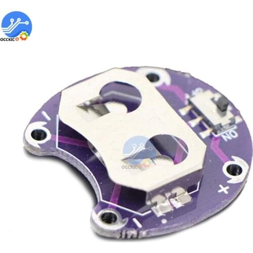 LilyPad Coin Cell Battery Holder CR2032 Battery Mount Module With Slide Switch Board For Arduino