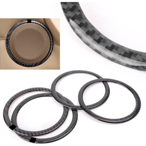 For BMW E90 3 Series 2006-2011 & E84 X1 2012 2013 2014 202015 Carbon Fiber Style Car Door Speaker Loud Cover Trim