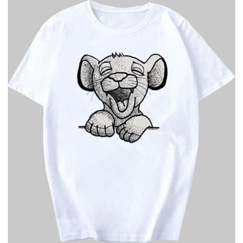 Lion king Print T-shirts For Women Harajuku Summer T Shirt New Fashion Tops Plus Size Female T-shirt Casual Tee Woman Clothing