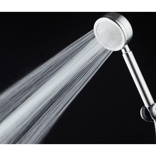Aluminum Bathroom Hand Held Shower Head Pressure Booster Water Saving Bathroom Technical Thermal Insulation ShowerHeads Rainfall