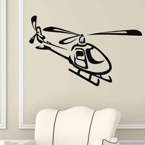 Helicopter Wall Sticker Home Decor Wall Art Murals Living Room Decoration Kids Children Boys Room Wall Decals