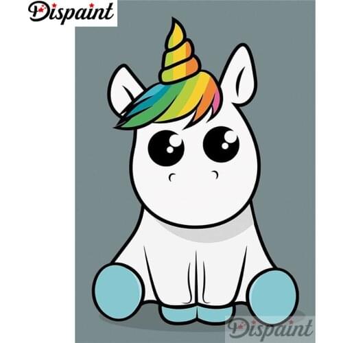 Dispaint Full Square/Round Drill 5D DIY Diamond Painting "Cartoon unicorn" Embroidery Cross Stitch 3D Home Decor A11736