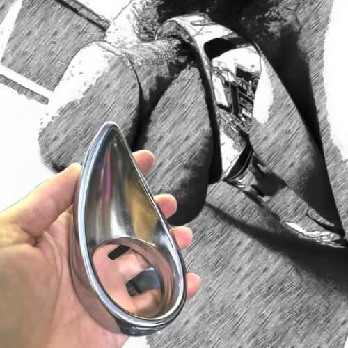 2020 New Licker Cock Ring unique shape extra stimulation Stainless metal penis ring Delay ejaculation BDSM Sex Toy men