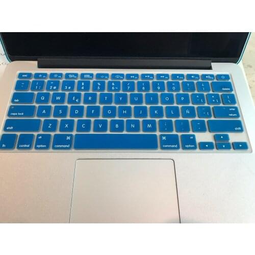 New Silicone Spanish Letter Keyboard Cover For Macbook Air Pro Retina 13 15 17 Protector for Mac book keyboard Spanish Spain US