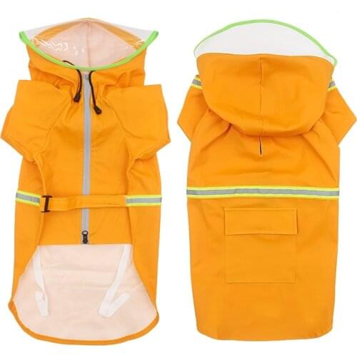 New Pet Raincoat Reflective Large Dog Raincoat Cape Type Transparent Dog Raincoat Pet Clothes