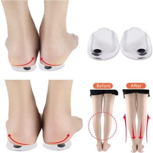 1 Pair Heel Pad Correction O-Shaped Legs X-Shaped Legs Orthopedic Insoles Unisex Breathable Soft Magnet Insoles Heightening Pads
