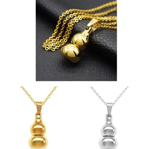 Calabash Shaped Memorial Keepsake Urn Pendant Necklace Chain for Ash