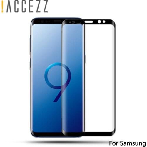 !ACCEZZ Curved Coverage Tempered Glass Film For Samsung S8 S9 Plus Note 8 Anti-fingerprint Protector Screen Front Clear Films